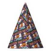 Te Schattige om spook - Kawaii Pastel Halloween Feesthoedjes (Achterkant)