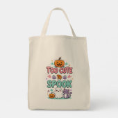 Te Schattige om spook - Kawaii Pastel Halloween Tote Bag (Achterkant)