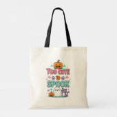 Te Schattige om spook - Kawaii Pastel Halloween Tote Bag (Achterkant)