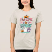 Te Schattige om spook - Kawaii Pastel Halloween Tri-Blend Shirt (Voorkant)