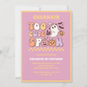 Te Schattige om spook stoffig roze 1e verjaardag Kaart (Voorkant)