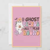 Te Schattige om spook stoffig roze 1e verjaardag Kaart (Achterkant)