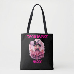 Te Schattige om Spook Witch gepersonaliseerde Hall Tote Bag