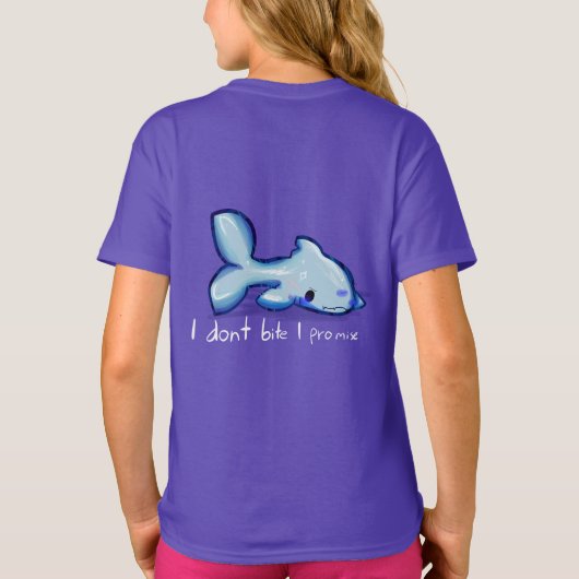 TE SCHATTIGE OM TE BIJTEN!  Shark T-shirt (Achterkant)