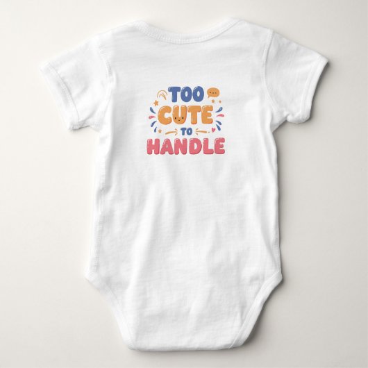 Te Schattige om te gaan met Baby Shirt Design – Sc (Achterkant)