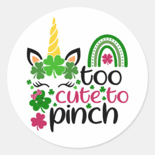 Te Schattige om te knijpen 🍀💚 Ronde Sticker