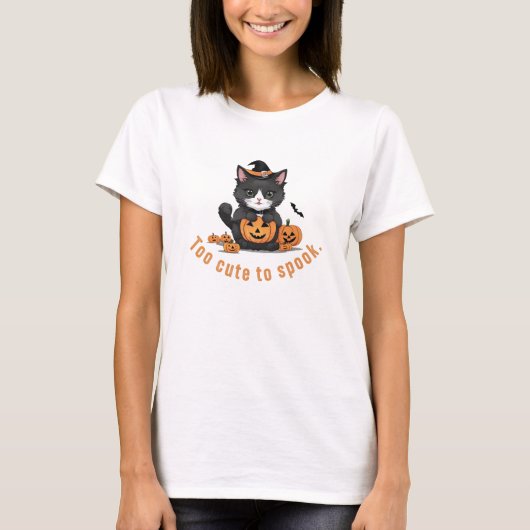 Te Schattige om te schrikken | Schattige Kitten Ha T-shirt (Voorkant)