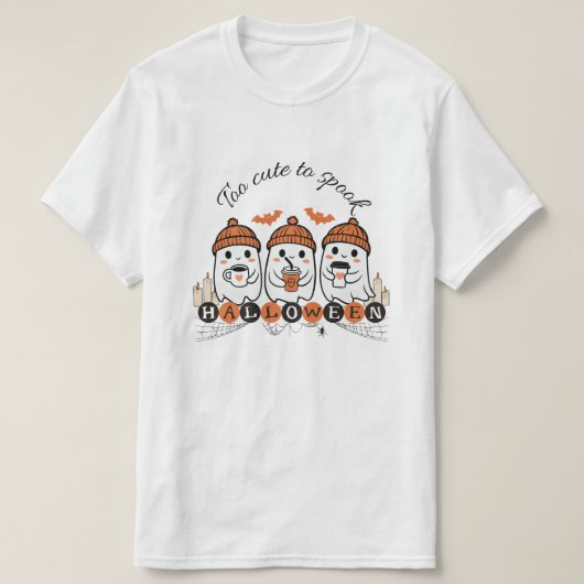 Te Schattige om te spook Halloween T-Shirt - Gezel (Design voorkant)