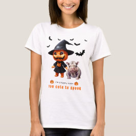 Te Schattige om te spook - Schattige Halloween-sti T-shirt