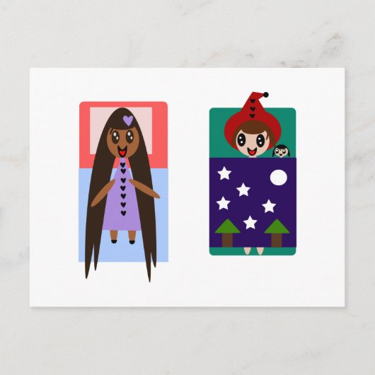 Te schattige slaapkamer briefkaart (Voorkant)