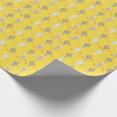 Te Schattige Tiel Geel Cadeaupapier (Hoek)