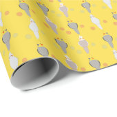 Te Schattige Tiel Geel Cadeaupapier (Rol Hoek)