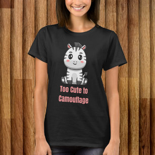 Te Schattige voor camouflage T-shirt
