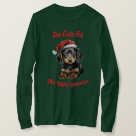 Te Schattige voor een lelijke trui teckel T-shirt