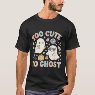 Te Schattige voor Ghost Pastel Halloween Retro Her T-shirt