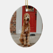 Te Schattige voor het Naughty List Pet Ornament (Rechts)