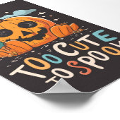 Te Schattige voor Spook: een Halloween Poster (Hoek)