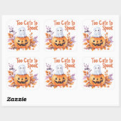 Te Schattige voor Spook | ExDesigner | Halloween Vierkante Sticker (Vel)