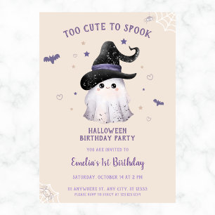 Te Schattige voor Spook Girls Halloween 1st Birthd Kaart