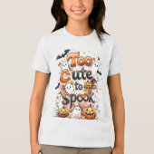 Te Schattige voor Spook - Halloween Tri-Blend Shirt (Voorkant)