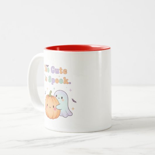 Te Schattige voor Spook Mok - Halloween Coffee Cup (Voorkant links)
