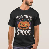 Te Schattige voor Spook Pumpkin Design T-shirt (Voorkant)