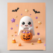 Te Schattige voor Spook – Schattig Ghost Poster (Voorkant)