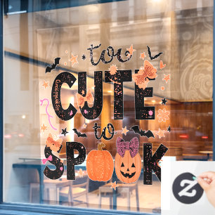 Te Schattige voor spooktypografie Raamsticker