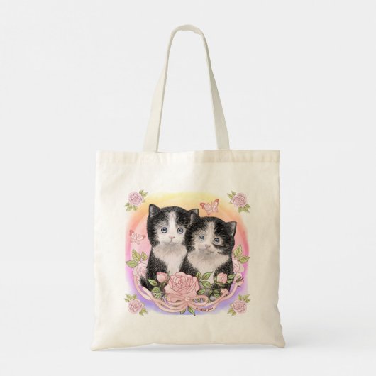 Te Schattigee Kittens kat canvas tas (Achterkant)