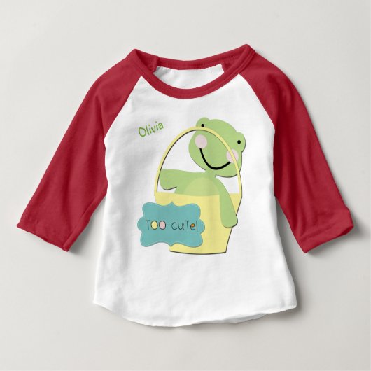 Te Schattigee schildpad gepersonaliseerd Romper (Voorkant)