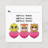 Te Schattigee teddybeer Dank u / etc. - Zie terug! Vierkante Visitekaartje (Achterkant)