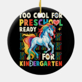 te school voor kleuterschool eerste dag van keramisch ornament (Achterkant)