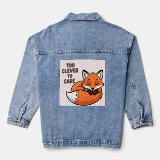 Te slim om zorg te dragen - Sleeping Fox Illustrat Denim Jacket
