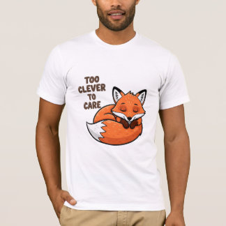 Te slim om zorg te dragen - Sleeping Fox Illustrat T-shirt