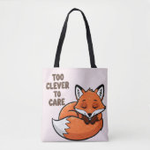 Te slim om zorg te dragen - Sleeping Fox Illustrat Tote Bag (Voorkant)