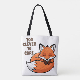 Te slim om zorg te dragen - Sleeping Fox Illustrat Tote Bag