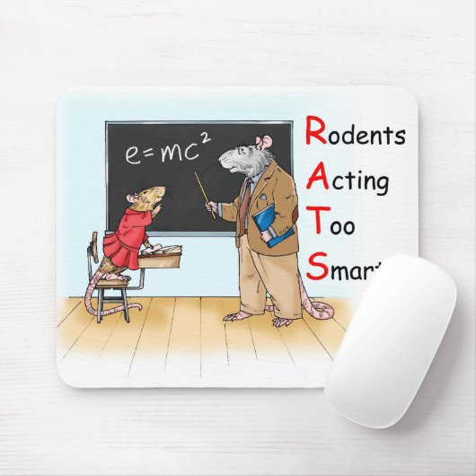 "Te slim" Rat Mousepad Muismat (Met muis)