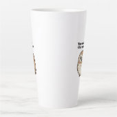 "Te slim voor deze onzin" Ontwerp van de Wijze Uil Latte Mok (Voorkant)