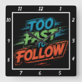 Te snel om de grafiek te volgen vierkante klok (Voorkant)