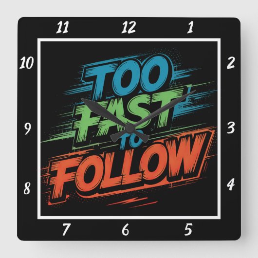 Te snel om de grafiek te volgen vierkante klok (Voorkant)