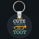 Te snel om een Toot Funny Trumpet Player Puntje te Sleutelhanger<br><div class="desc">Grappig ontwerp van de trompetspeler voor degenen die muziekinstrumenten spelen in een muziekband,  orkest of muzikaal optreden. Koel  retro Jazz muziekliefhebbers voor muzikant en marchingbandlid. Ideaal voor muzieleraar,  orkestfan en iedereen die graag trompet speelt. Geweldig kerstcadeau en verjaardagscadeau voor familie en vrienden.</div>