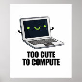 Te snel om te berekenen hoe grappige notebookcompu poster (Voorkant)