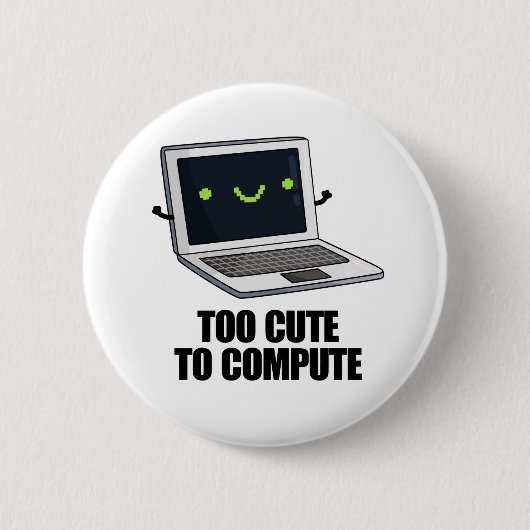 Te snel om te berekenen hoe grappige notebookcompu ronde button 5,7 cm (Voorkant)