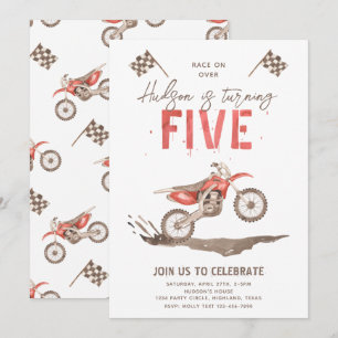 Te snelle uitnodiging van de 5e verjaardag   Bike 