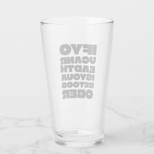 Te Sober Bold Pintglas Glas (Achterkant)