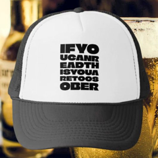 Te sobere gedurfde typografie Trucker Hat Trucker Pet