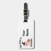 Te stomen op spok pig bagagelabel (Voorkant verticaal)