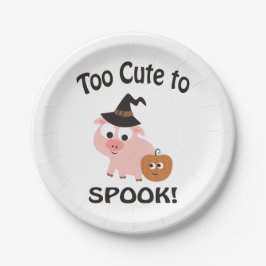 Te stomen op spok pig papieren bordje