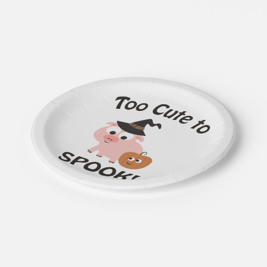 Te stomen op spok pig papieren bordje (Gekanteld)