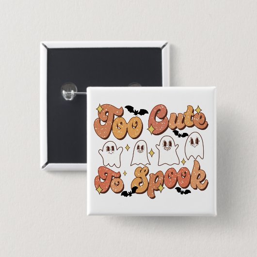 Te stomen op Spook Ghosts Vierkante Button 5,1 Cm (Voorkant /achterkant)